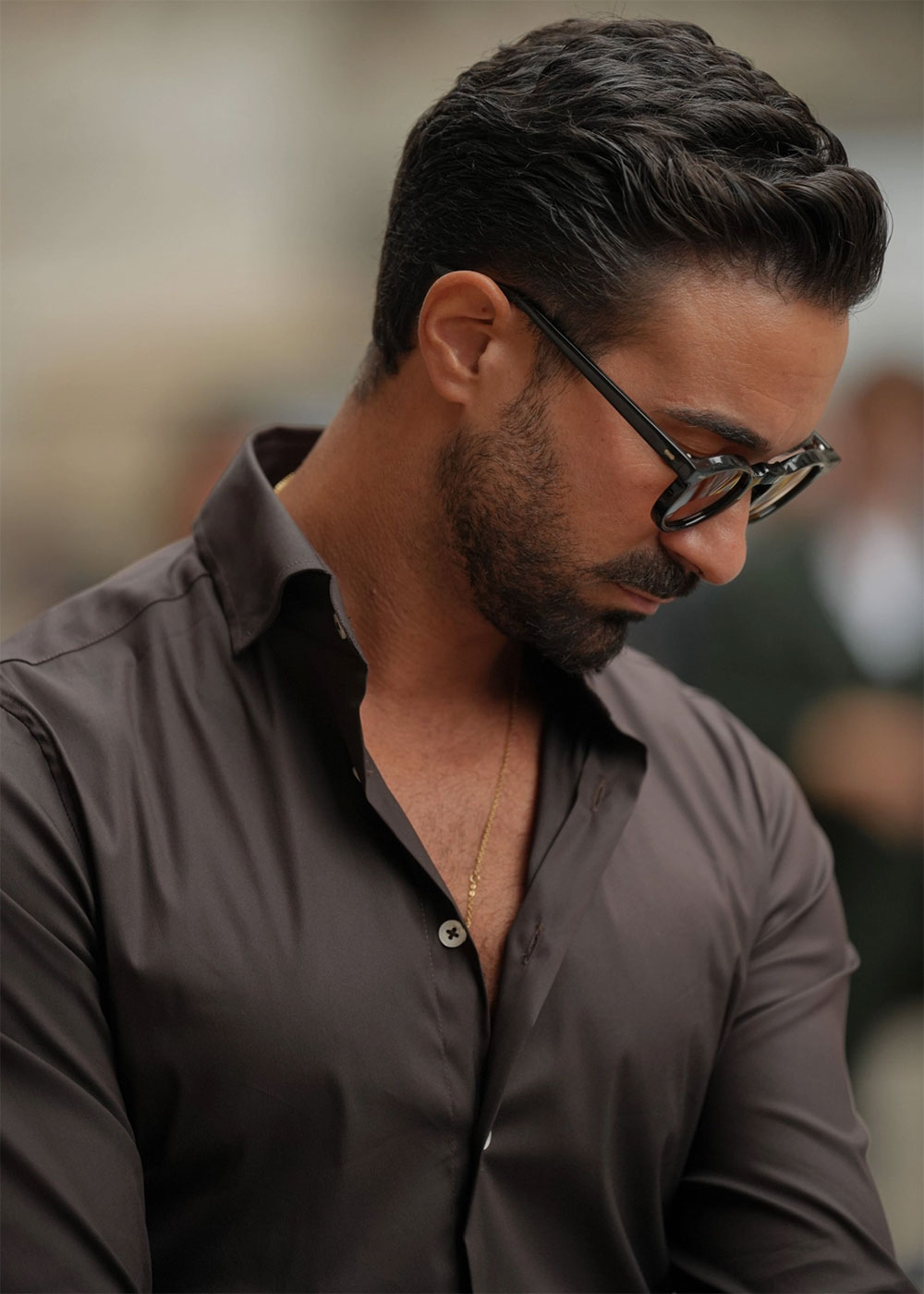 Chocolate Slim-Fit Button Down - Image 4