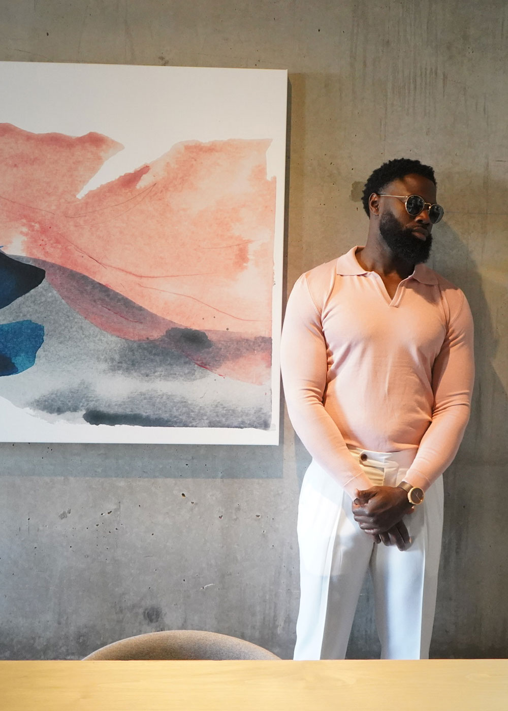 Rose Johnny Collar Polo - Image 3