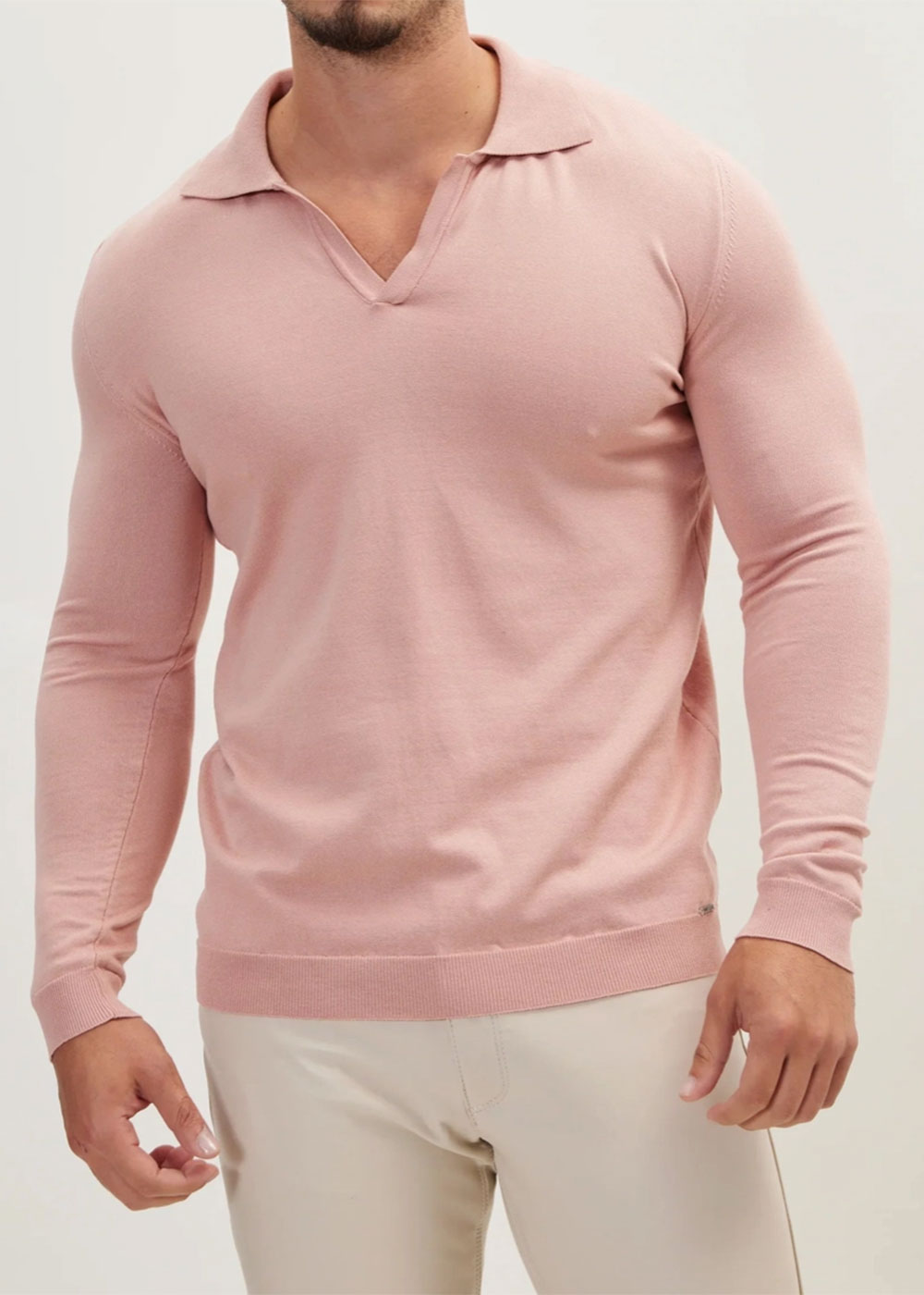 Rose Johnny Collar Polo - Image 4