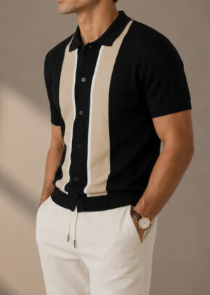 Modern Buttoned Polo