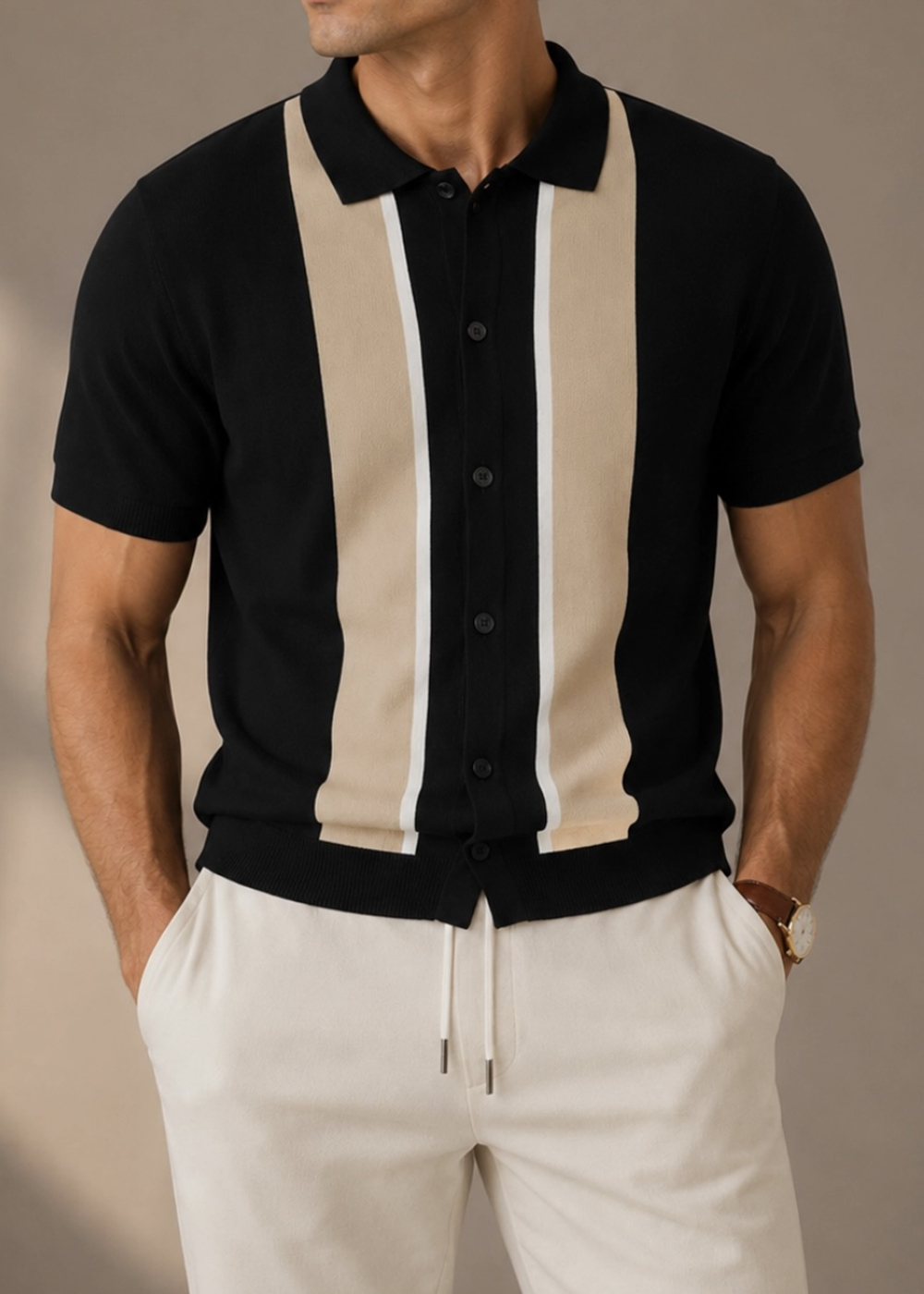 Modern Buttoned Polo - Image 2